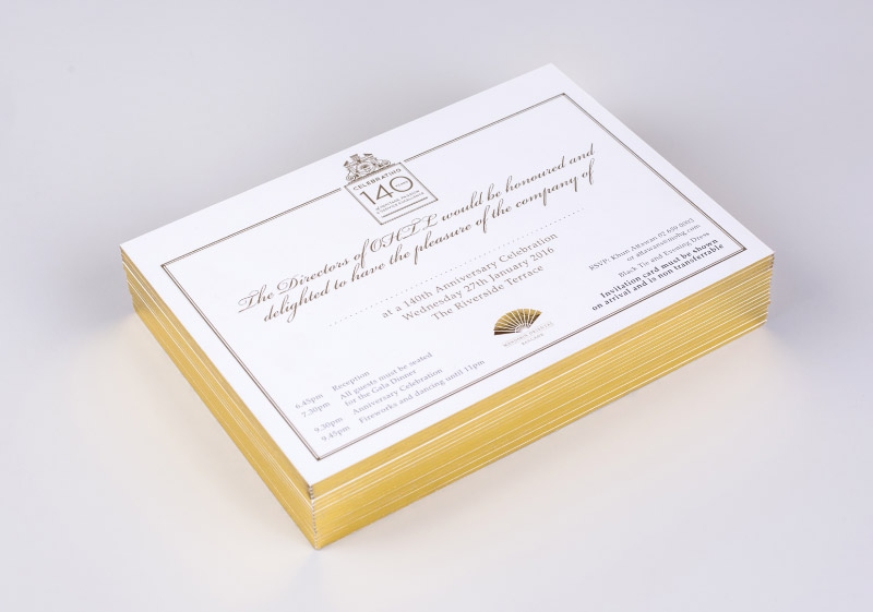 Mandorin Oriental Cards Printing  with Foil finishing | Bangkok Printing Services, Thailand