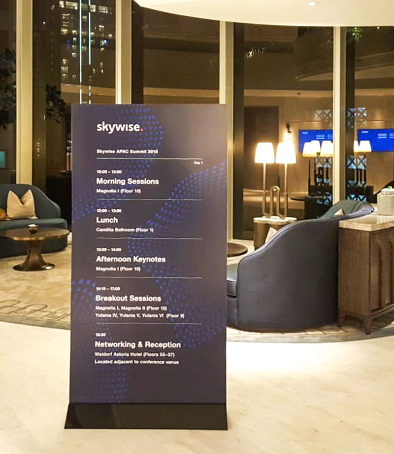 High Quality PVC Stickers Signage on Plaswood with Acrylic Stands | Bangkok Printing Services, Thailand